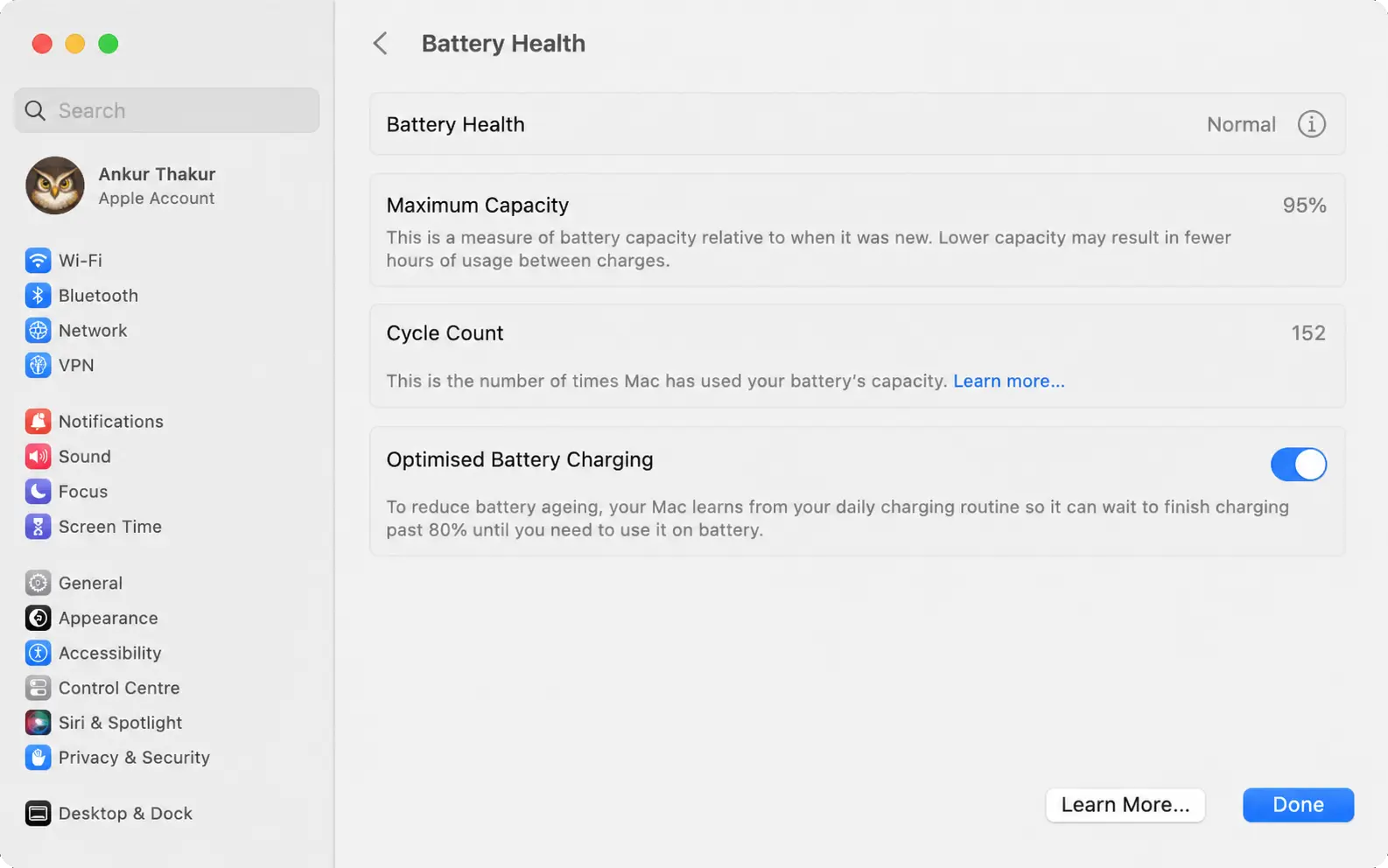 Check MacBook battery health